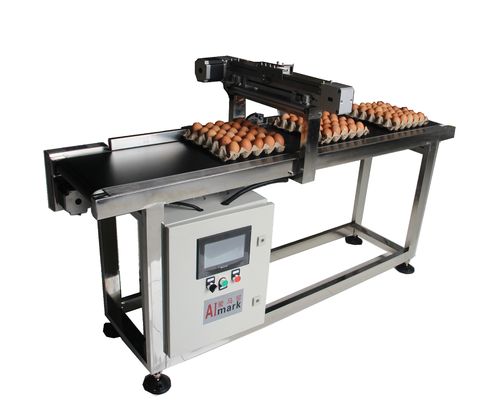 Automatic Intermittent Conveyor Stepper Motor Egg Coding Conveyor With Inkjet Printer